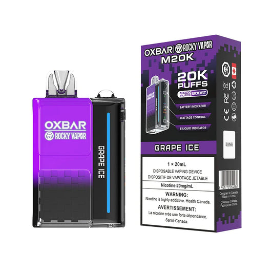 Oxbar M20K Grape Ice 20mg/mL disposable (provincial)