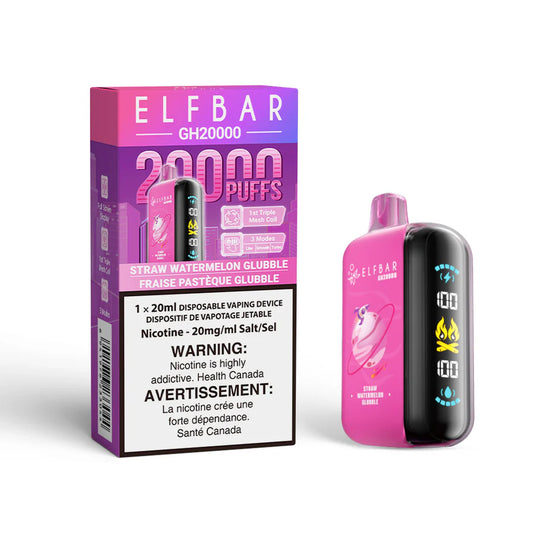 ELF BAR GH20k Straw Watermelon Glubble 20mg/mL Disposable (Provincial)