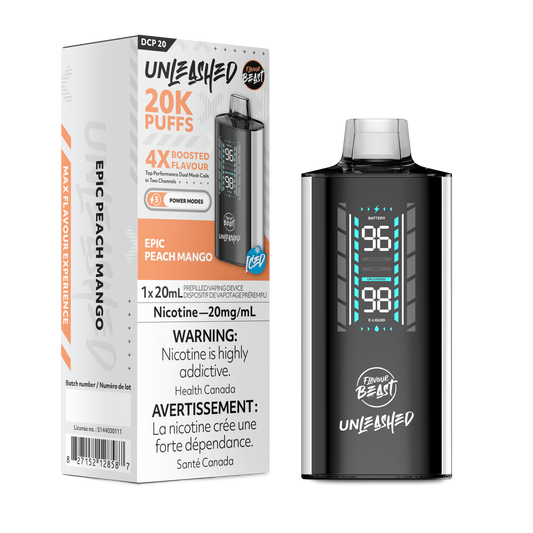 Flavour Beast Unleashed DCP20 Epic Peach Mango Ice 20K puffs Disposable 20mg/ml (provincial)