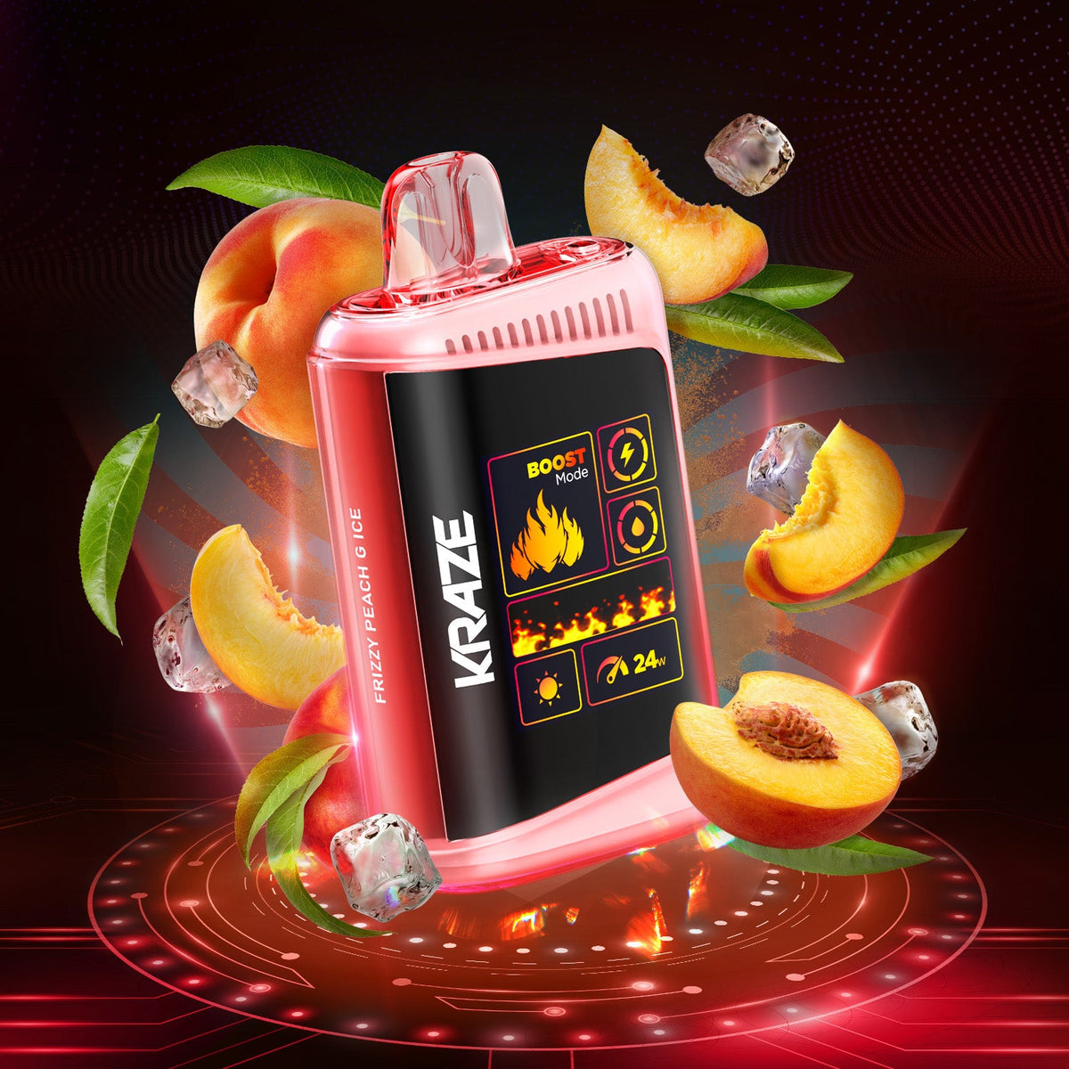 Kraze Mega X 48k Frizzy Peach G Ice 20mg/ml Disposable (Provincial)