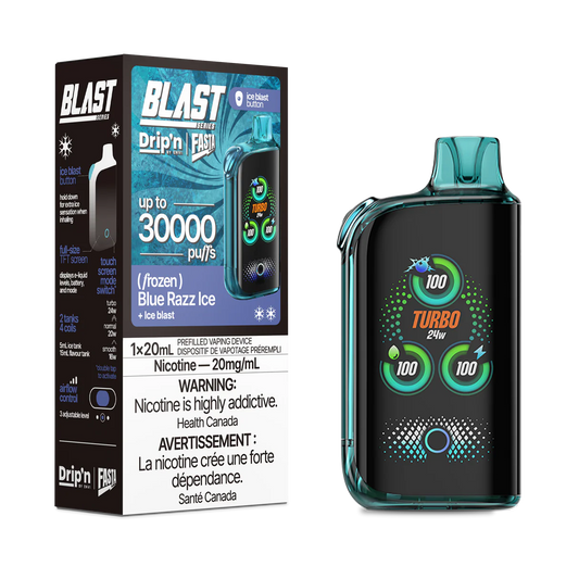 Drip’n Fasta Blast 30k Blue Razz Ice 20mg/mL Disposable