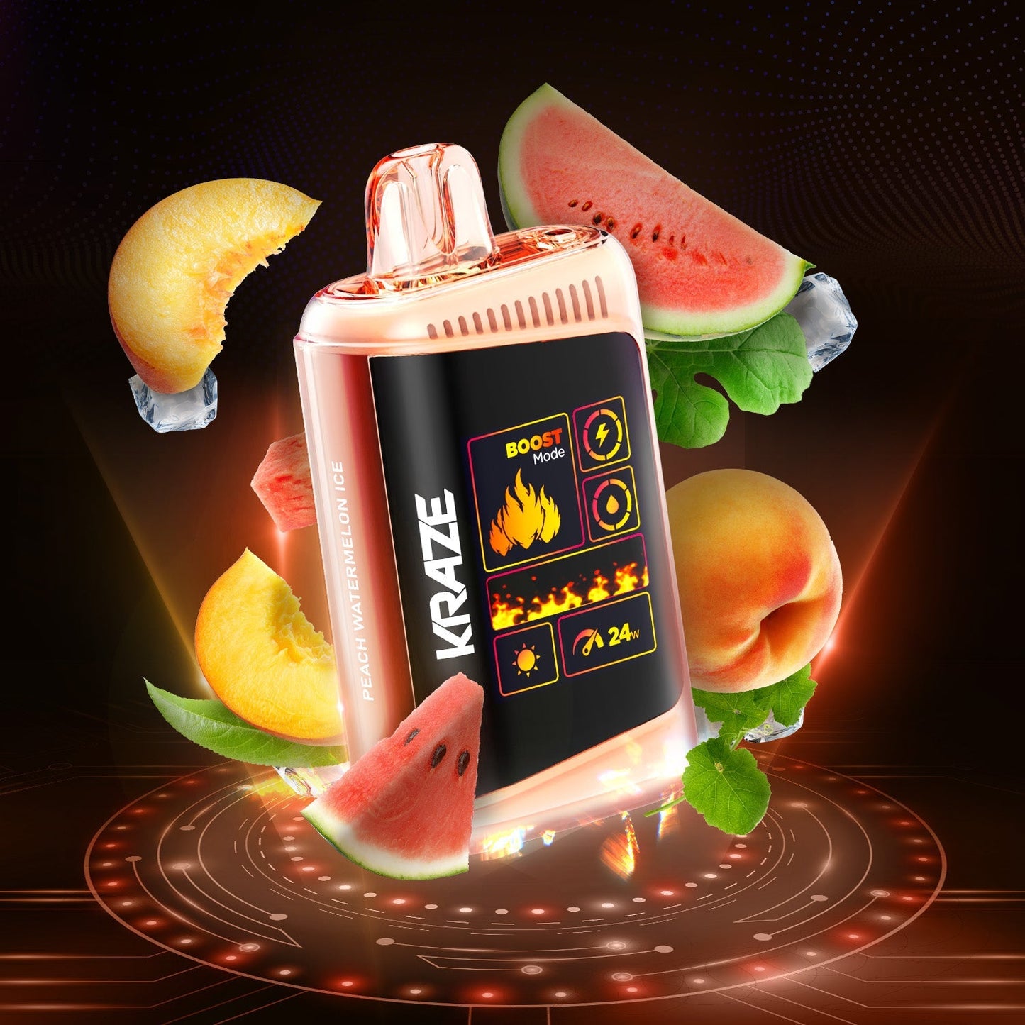 Kraze Mega X 48k Peach Watermelon Ice 20mg/ml Disposable (Provincial)