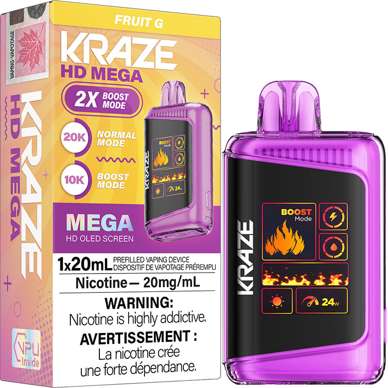 Kraze Hd Mega Fruit G Ice 20mg/ml (provincial)