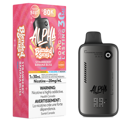 Flavour Beast Alpha 80K Strawberry Banana Bliss Iced Blended Series 20mg/mL Disposable (Provincial)
