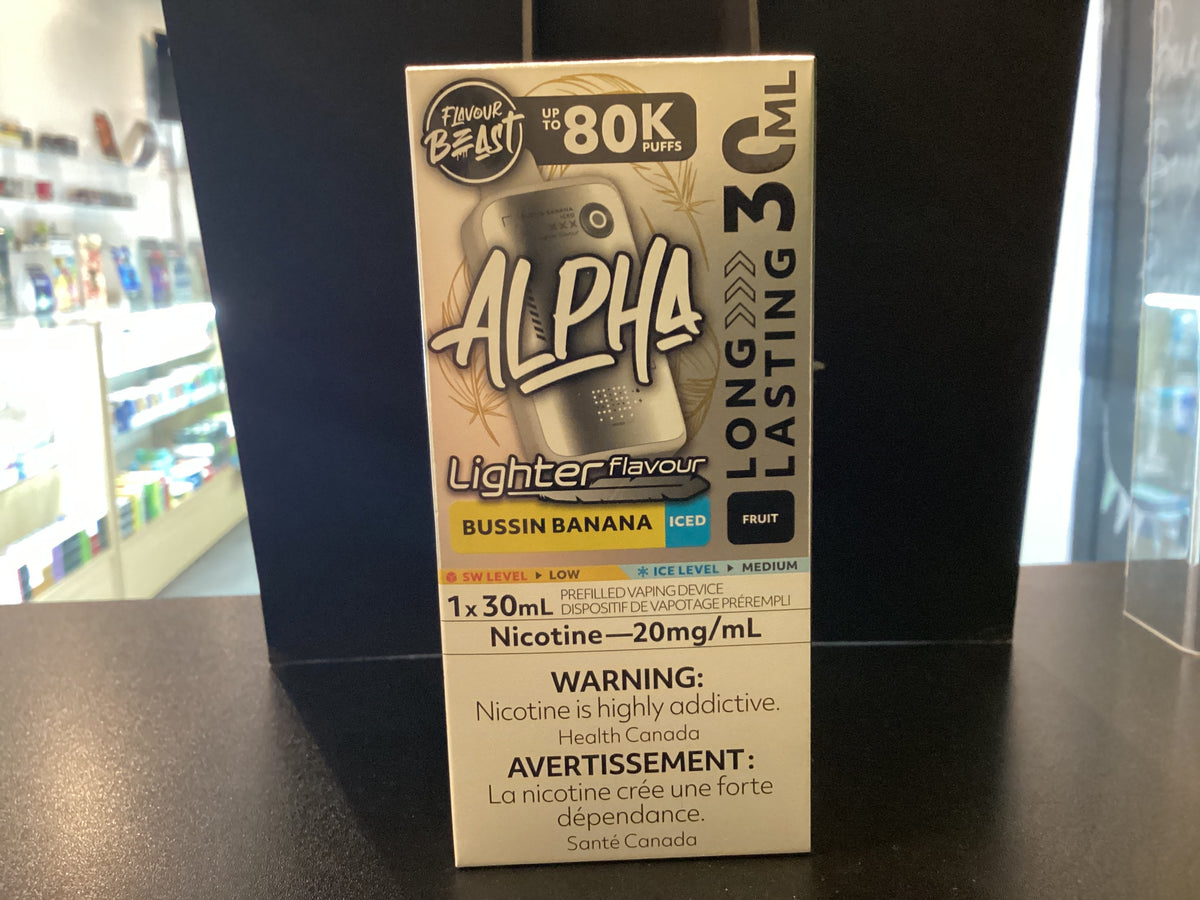 Flavour Beast Alpha Light 80k Bussin Banana Iced 20mg/30mL Disposable (Provincial)