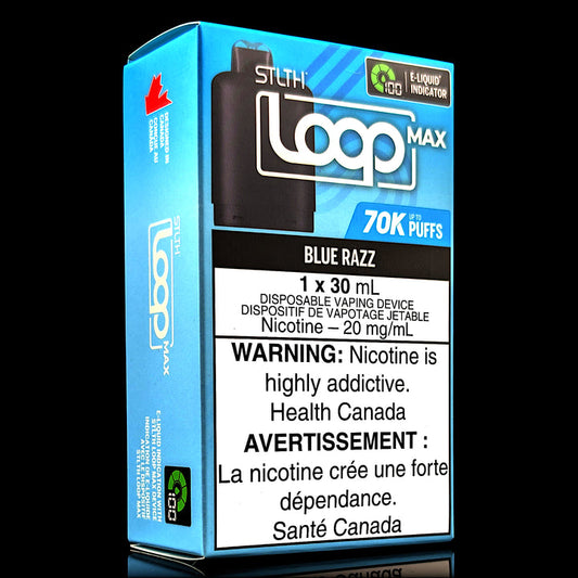 Stlth loop pod Max 70k Blue Razz 20mg/ml (Provincial)