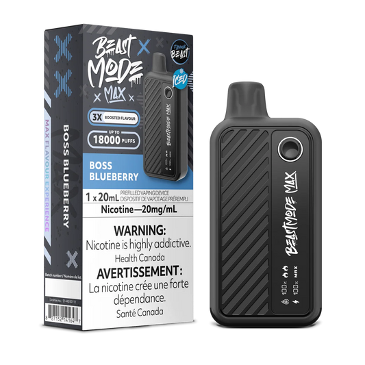 Flavour beast Mode Max 18k Boss Blueberry Ice 20mg/mL Disposable (provincial)