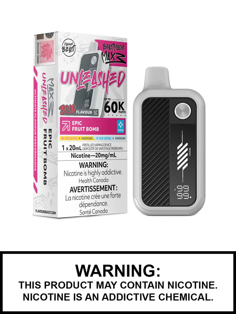 Flavour Beast Mode Max 3 60K Unleashed Epic Fruit Bomb Iced 20mg/mL Disposable (Provincial)