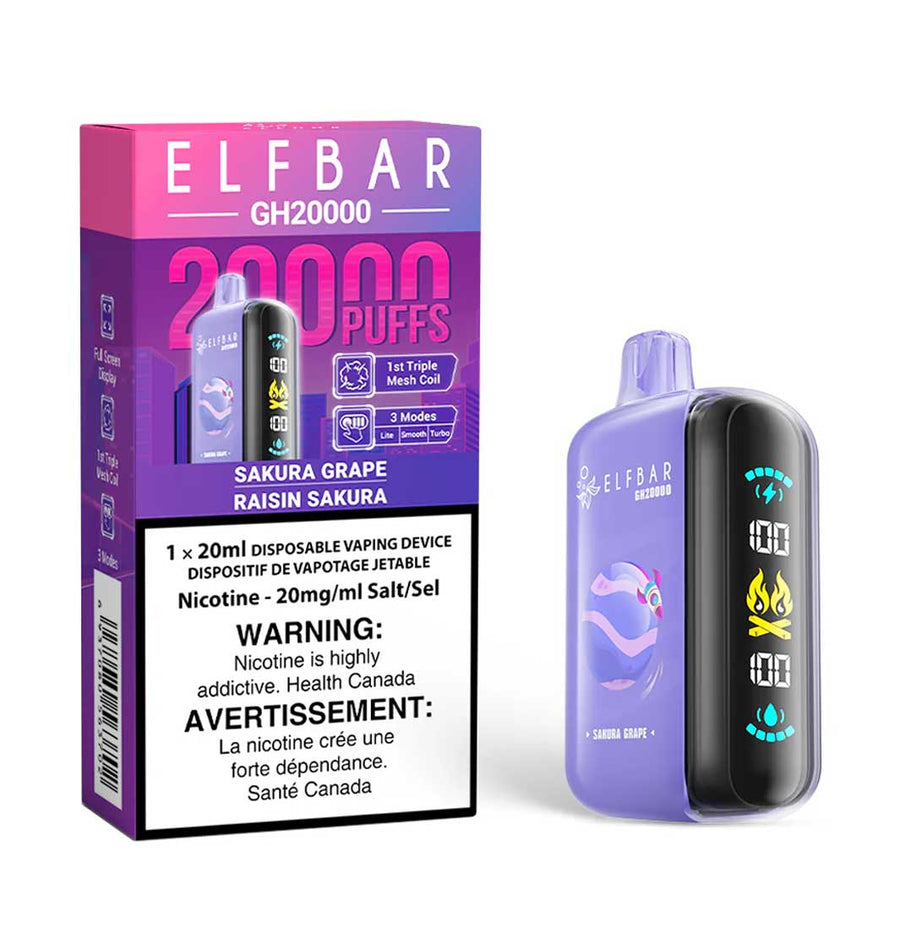 Elf bar GH20k Sakura grape 20mg/ml disposable (provincial)