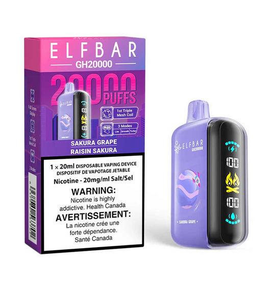 Elf bar GH20k Sakura grape 20mg/ml disposable (provincial)