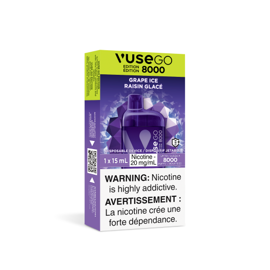 Vuse go 8000 Grape Ice 20mg/ml disposable ( Provincial)