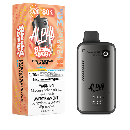 Flavour Beast Alpha 80K Pineapple Peach Paradise Iced Blended Series 20mg/mL Disposable (Provincial)