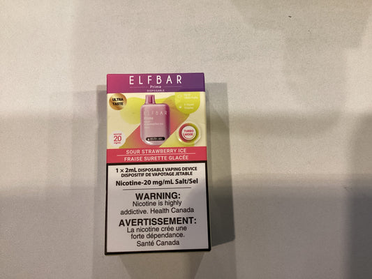 ELF BAR Prime 1800 Sour Strawberry Ice 20mg Disposable (Provincia)
