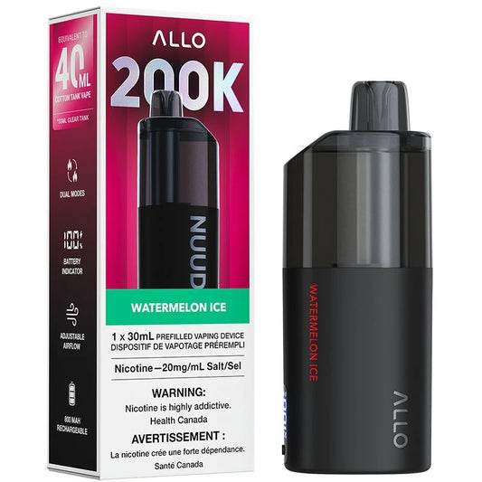 Allo Nuud 200k Watermelon Ice 20mg disposable (Provincial)