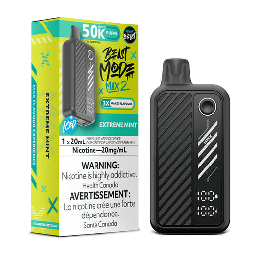 Flavour beast Mode Max2 50k Extreme Mint Ice 20mg/mL Disposable (Provincial)