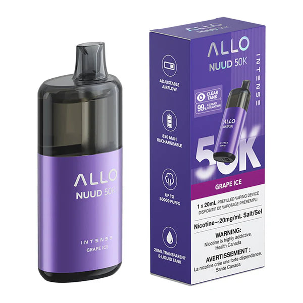 Allo Intense Nuud 50k Grape Ice 20mg disposable (Provincial)