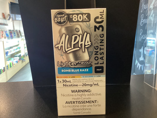 Flavour Beast Alpha Light 80k Bomb Blue Razz 20mg/30mL Disposable (Provincal)