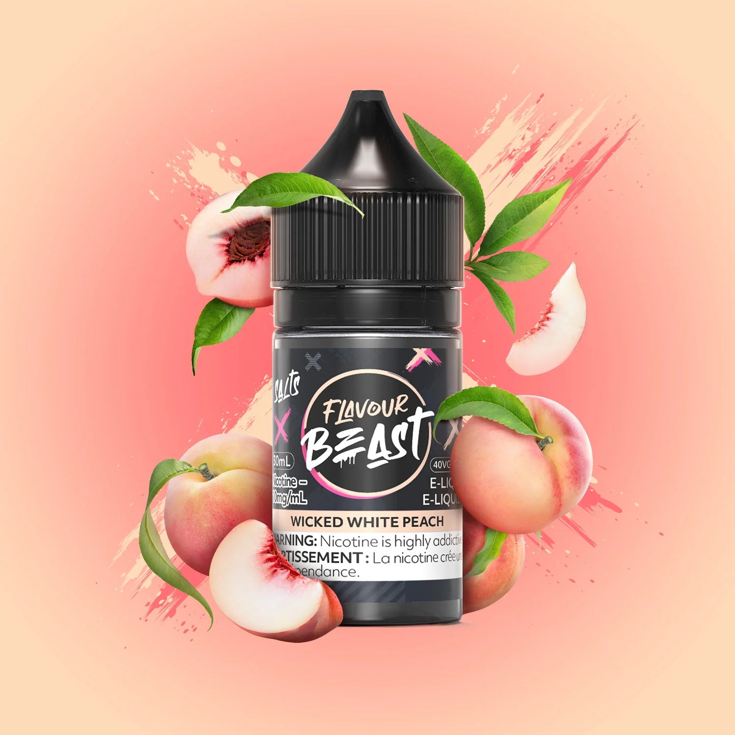 Flavour beast E-liquid Wicked White Peach 20mg/ml 30ml (Provincial)