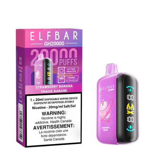 Elf bar GH20k Strawberry Banana 20mg/ml disposable (provincial)