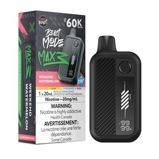 Flavour Beast Mode Max 3 60k Weekend Watermelon Ice 20mg/mL Disposable (Provincial)