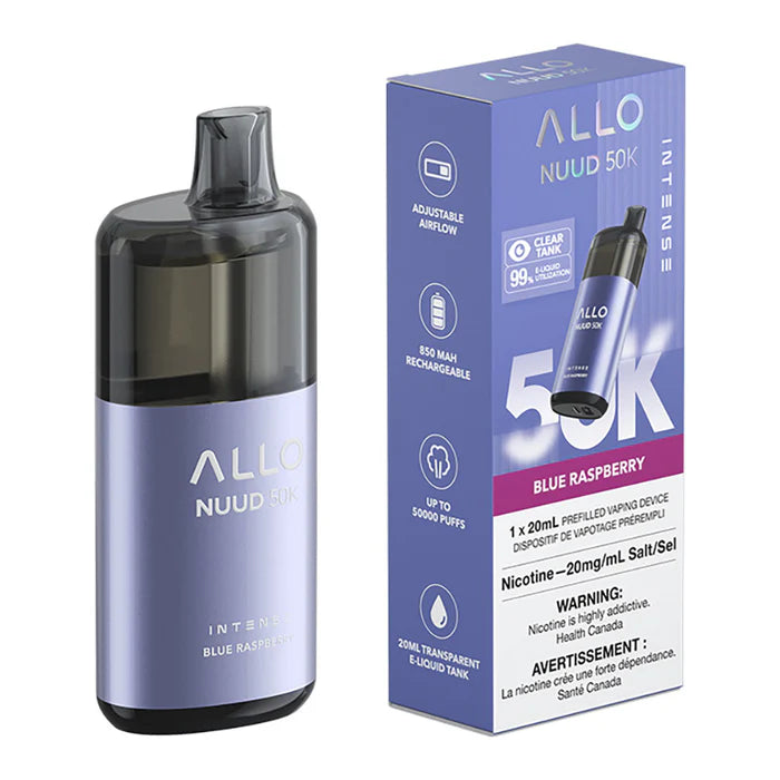 Allo Intense Nuud 50k Blue Raspberry 20mg disposable (Provincial)