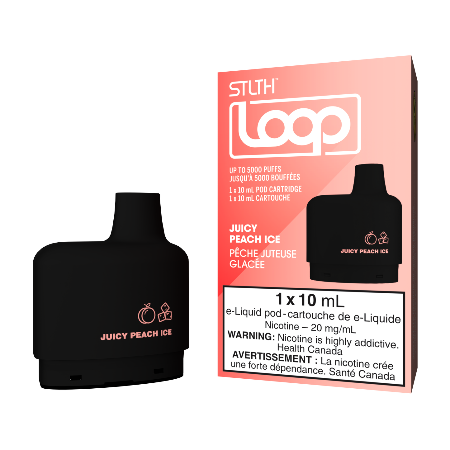 Stlth loop pod Juicy peach 20mg/mL