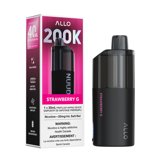 Allo Nuud 200k Strawberry G 20mg disposable (Provincial)