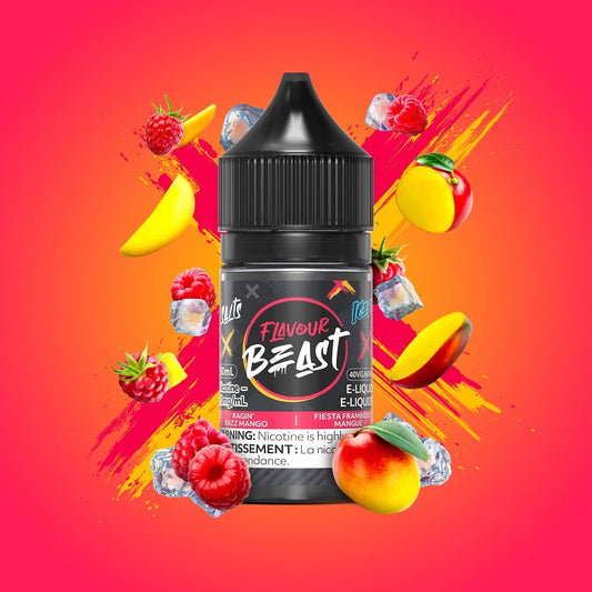 Flavour Beast E-liquid Ragin’ Razz Mango 10mg/mL 30mL