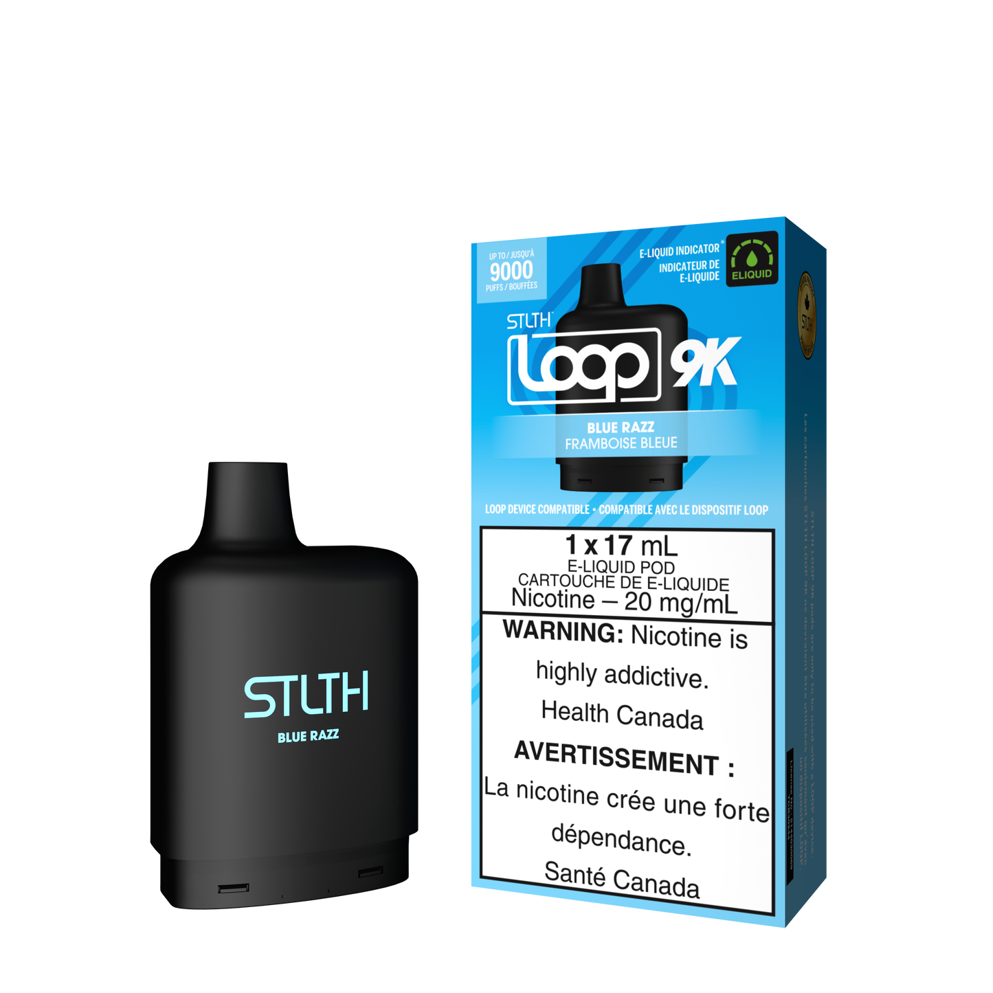 Stlth Loop pod 9K Blue Razz 20mg - 17ml (Provincial)