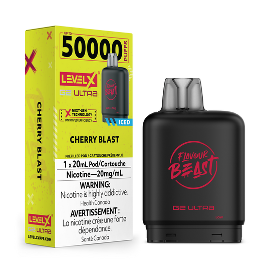 Flavour Beast Level X G2 Ultra Cherry Blast Iced 50k Puffs Pod (Provincial)