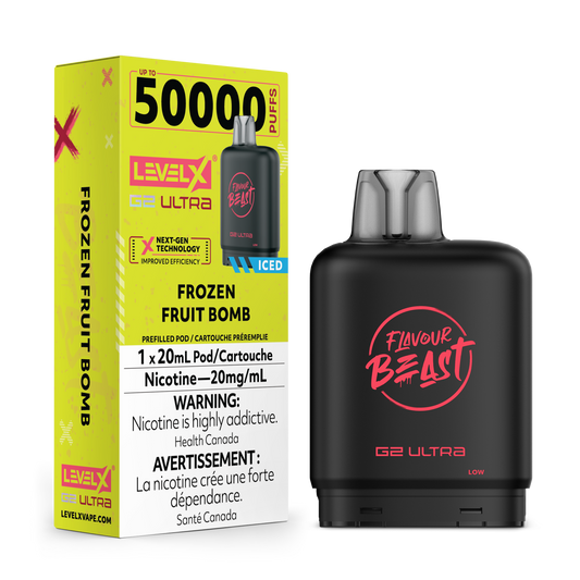 Flavour Beast Level X G2 Ultra Frozen Fruit Bomb Iced 50k Puffs Pod (Provincial)