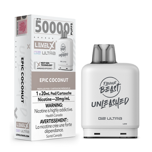 Flavour Beast Unleashed Level X G2 Ultra pod 50k Epic Coconut 20mg/mL (Provincial)