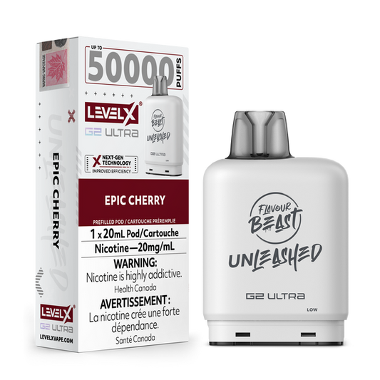 Flavour Beast Unleashed Level X G2 Ultra pod 50k Epic Cherry 20mg/mL (Provincial)