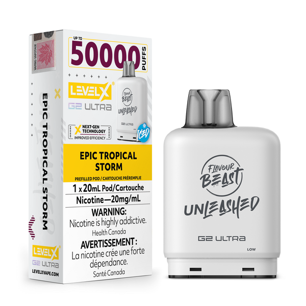 Flavour Beast Unleashed Level X G2 Ultra pod 50k Epic Tropical Storm Iced 20mg/mL (Provincial)