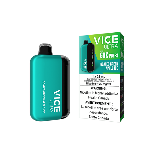 Vice ultra 60k Goated Green Apple Ice 20mg disposable (provincial)