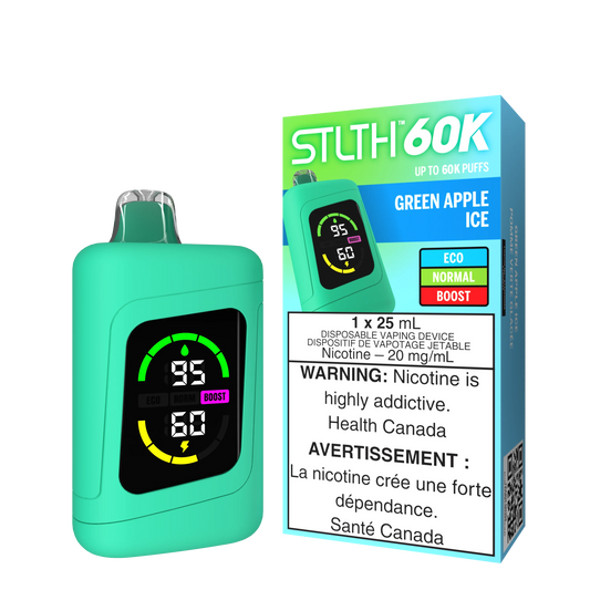 Stlth 60K Green Apple Ice 20mg/mL disposable (Provincial)