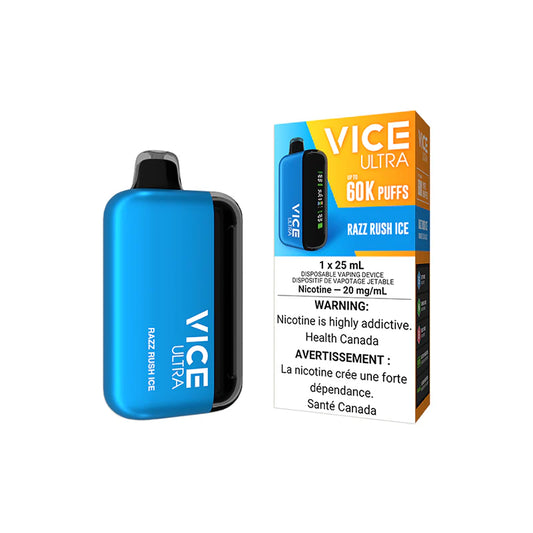 Vice ultra 60k Razz Rush Ice 20mg disposable (provincial)