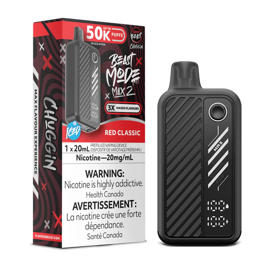 Flavour beast Mode Max2 50k Red Classic Ice 20mg/mL Disposable (Provincial)