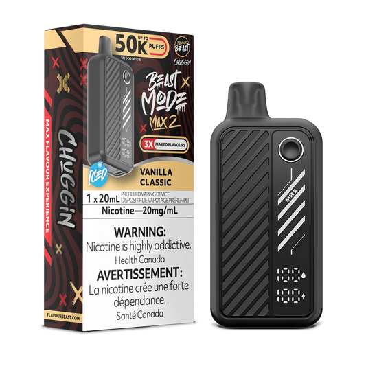 Flavour beast Mode Max2 50k Vanilla Classic Ice 20mg/mL Disposable (Provincial)