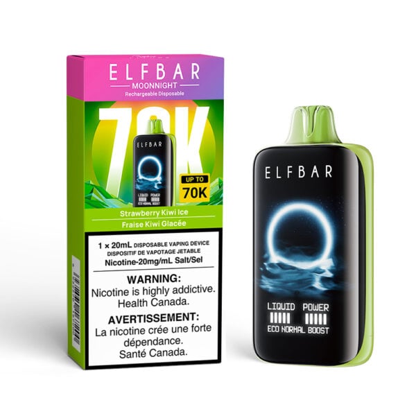 ELF BAR MoonNight 70k Strawberry Kiwi Ice 20mg/mL Disposable (Provincial)