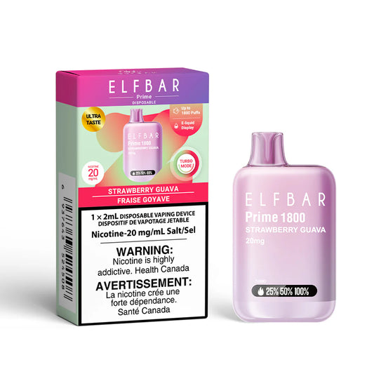 ELF BAR Prime 1800 Strawberry Guava 20mg Disposable (Provincial)