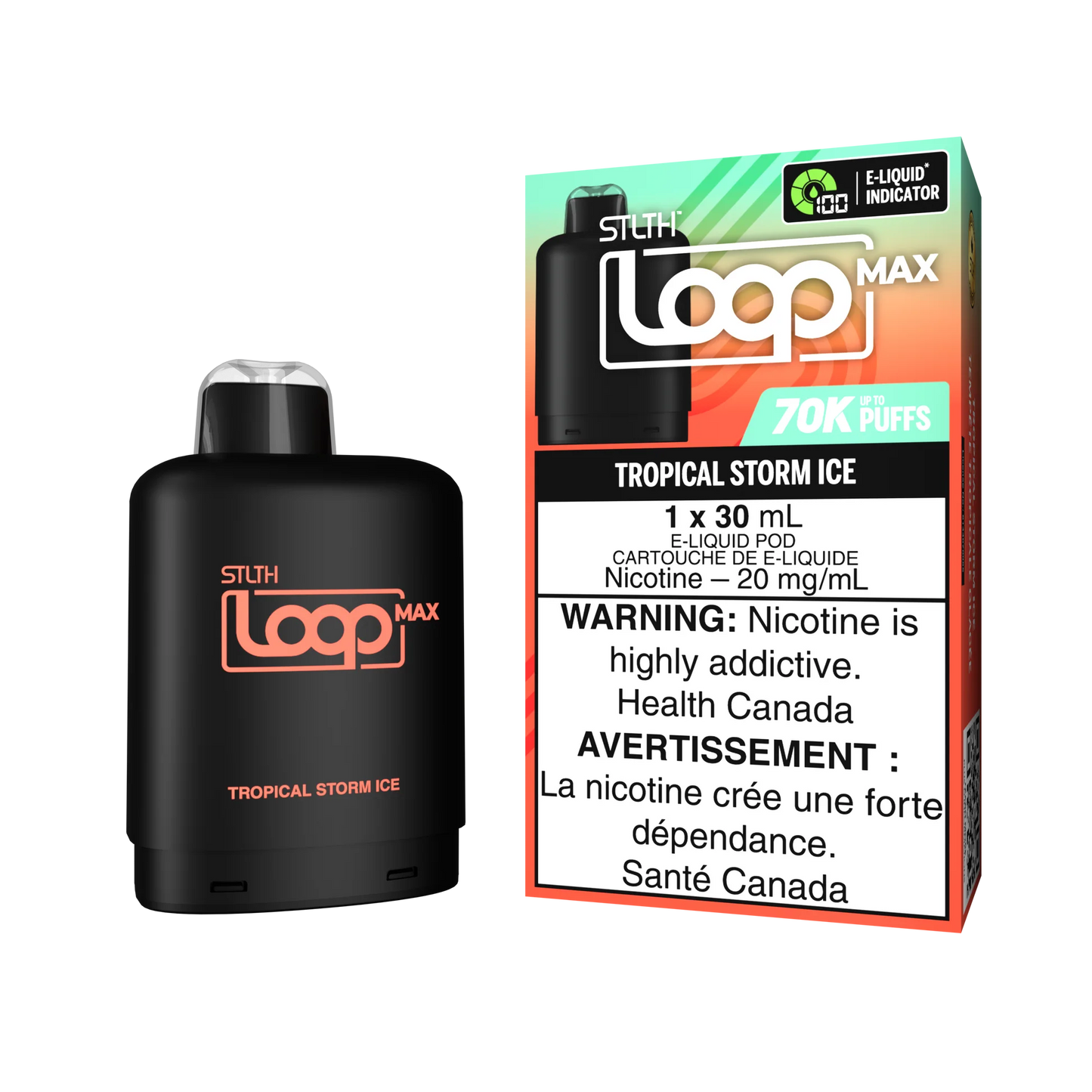 Stlth loop pod Max 70k Tropical Storm Ice 20mg/ml (Provincial)