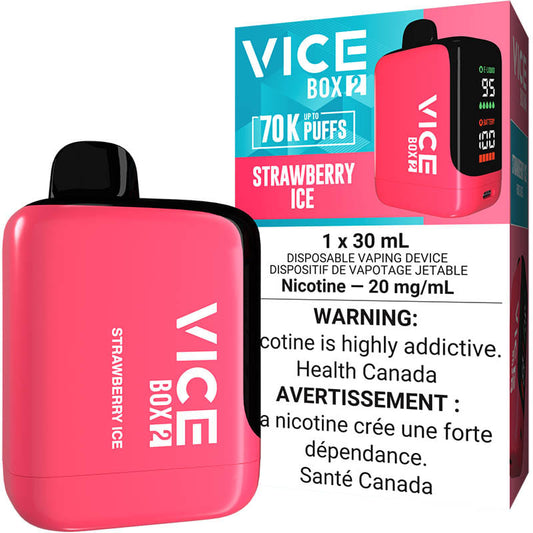 Vice Box 2 Strawberry Ice 70k puff 20mg/mL disposable (Provincial )