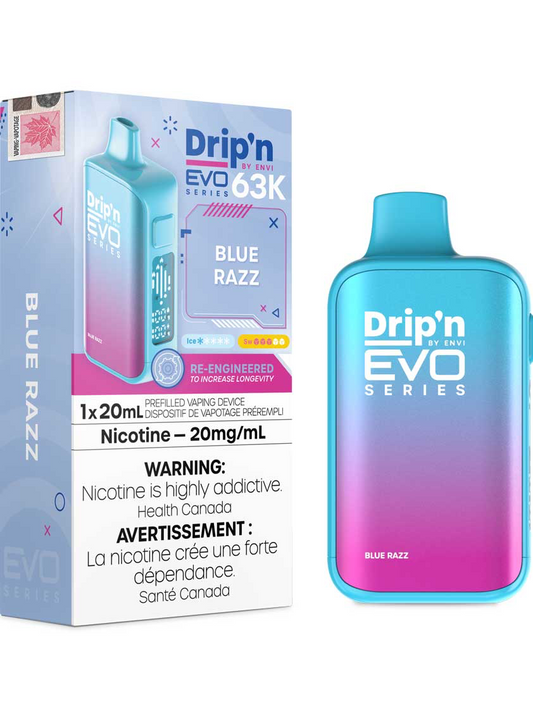 Drip’n by Envi EVO 63k Disposable - Blue Razz 20mg/mL disposable (Provincial)
