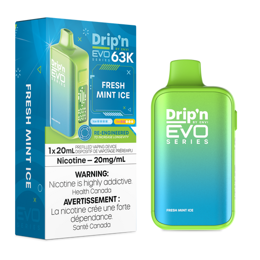 Drip’n by Envi EVO 63k Disposable - Fresh Mint Ice 20mg/mL disposable (Provincial)