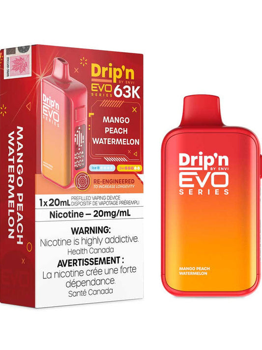 Drip’n by Envi EVO 63k Disposable - Mango Peach Watermelon 20mg/mL disposable (Provincial)