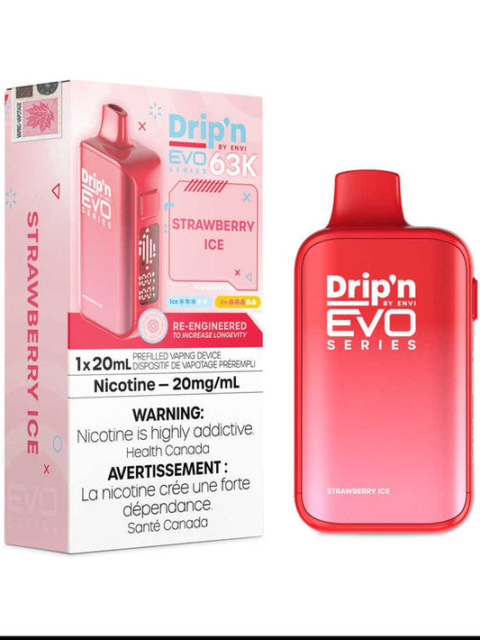 Drip’n by Envi EVO 63k Disposable - Strawberry Ice 20mg/mL disposable (Provincial)