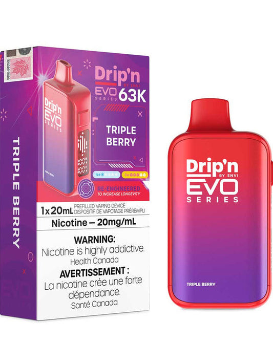 Drip’n by Envi EVO 63k Disposable - Triple Berry 20mg/mL disposable (Provincial)