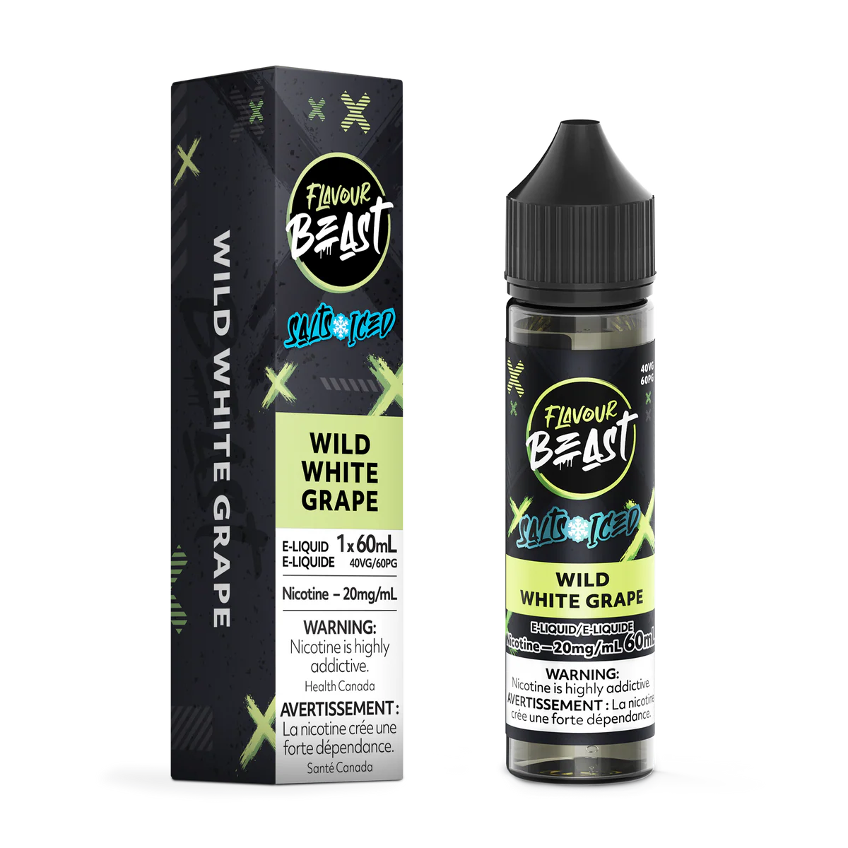 Flavour Beast E-liquid Wild White Grape Iced 20mg/mL 60mL (provincial)