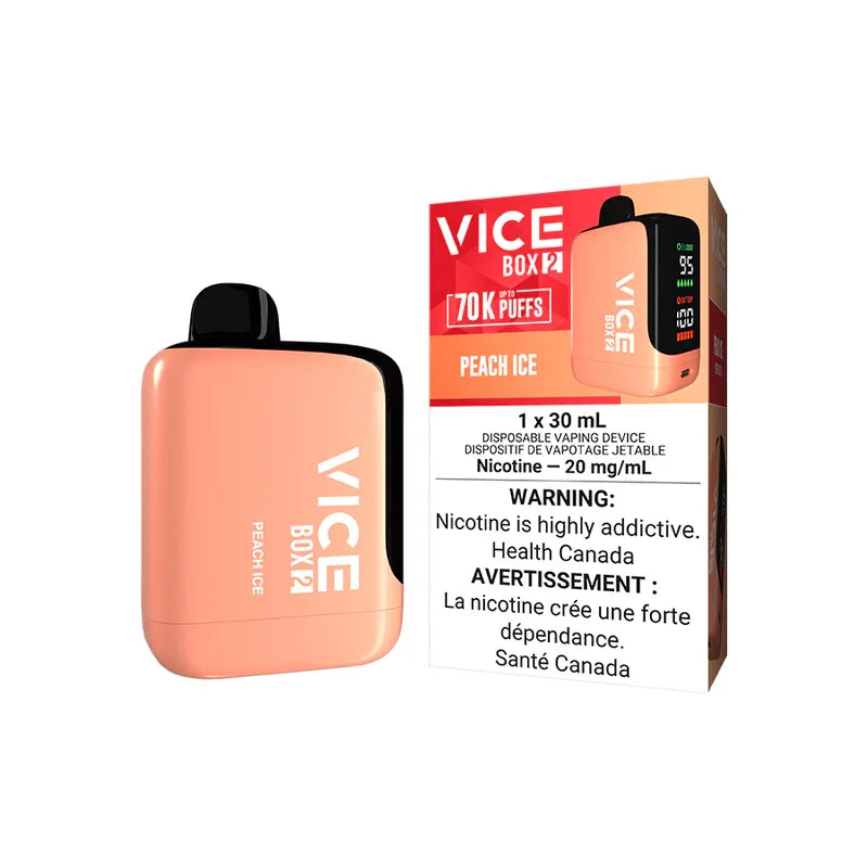 Vice Box 2 Peach Ice 70k puff 20mg/mL disposable (Provincial )